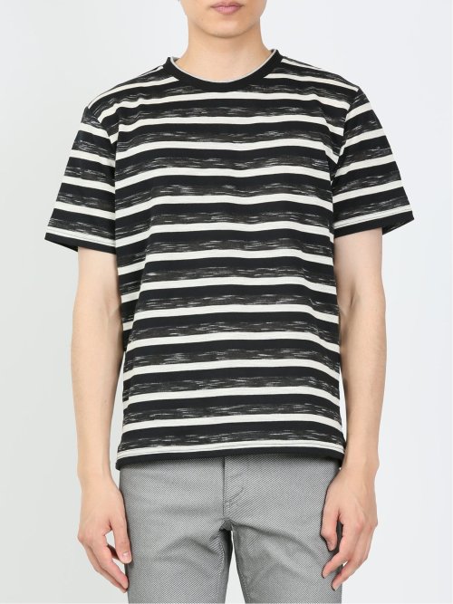 ミックスボーダー クルーネック半袖Tシャツ