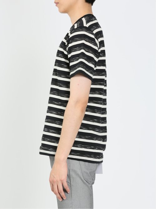 ミックスボーダー クルーネック半袖Tシャツ