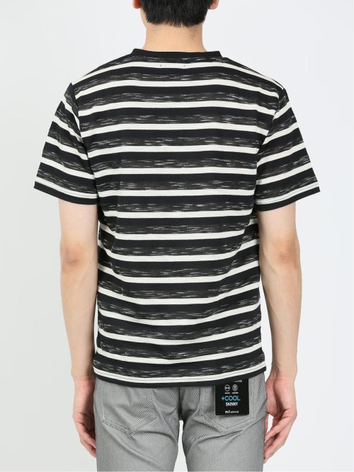 ミックスボーダー クルーネック半袖Tシャツ