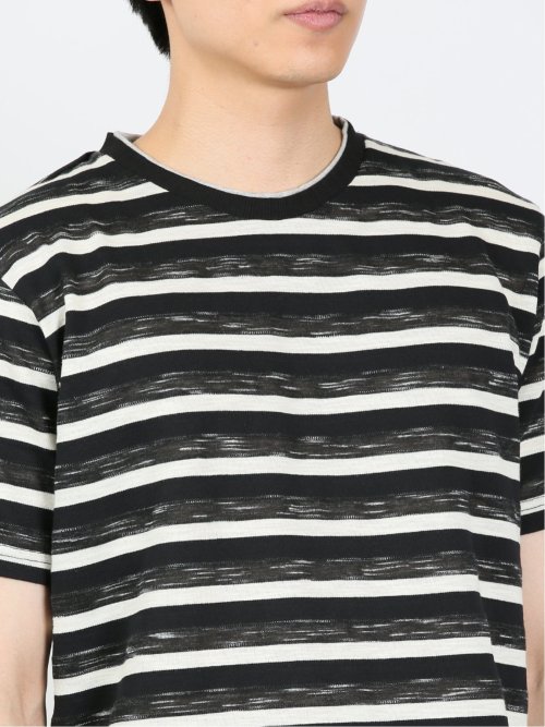 ミックスボーダー クルーネック半袖Tシャツ