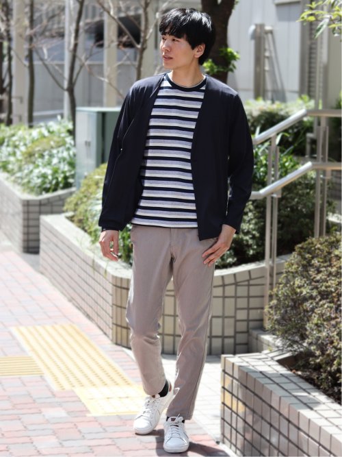 ミックスボーダー クルーネック半袖Tシャツ