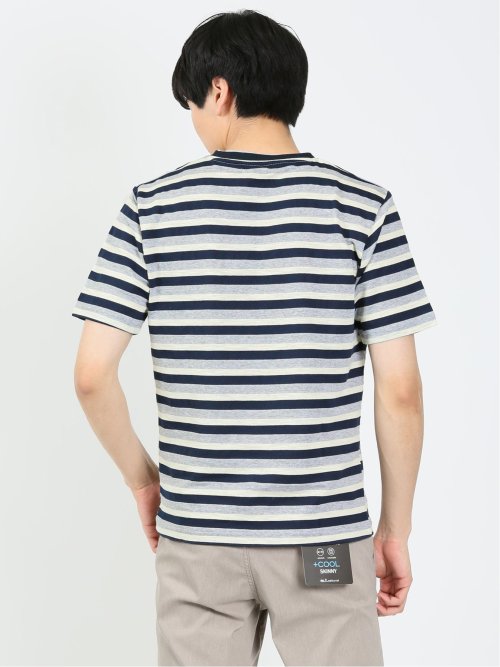 ミックスボーダー クルーネック半袖Tシャツ