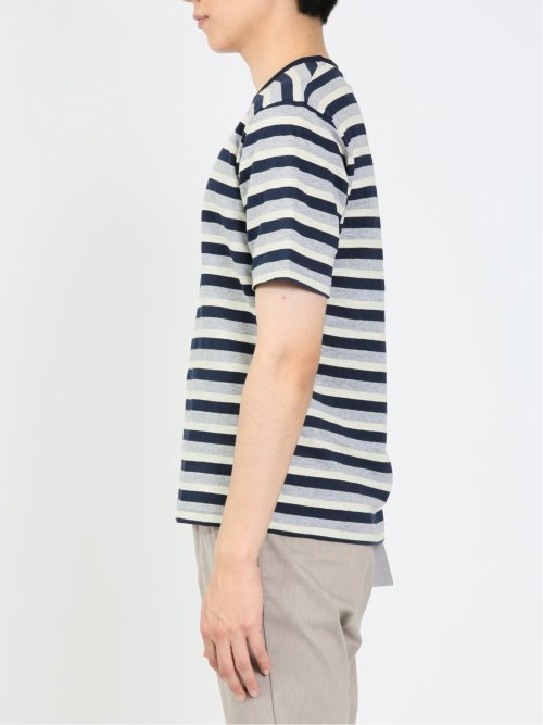 ミックスボーダー クルーネック半袖Tシャツ