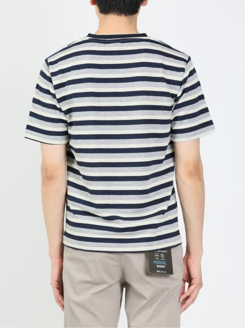 ミックスボーダー クルーネック半袖Tシャツ