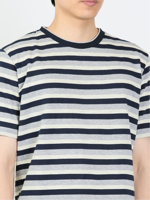 ミックスボーダー クルーネック半袖Tシャツ