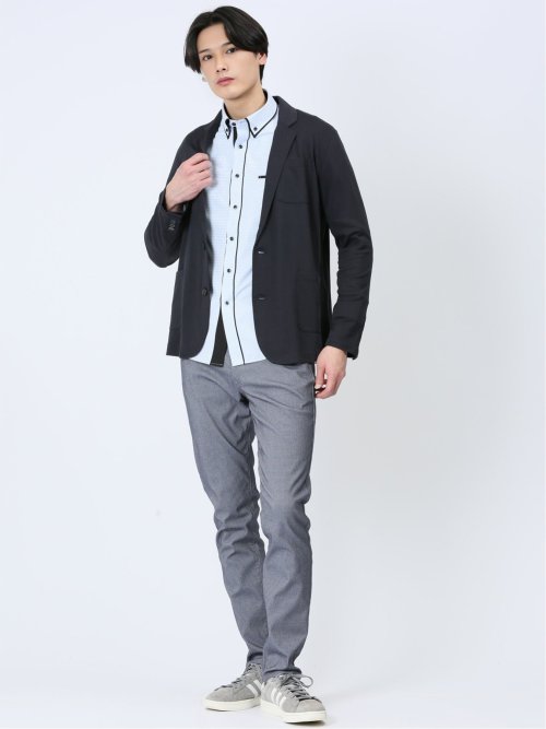 レーヨン混ストレッチ 2ボタン テーラードジャケット