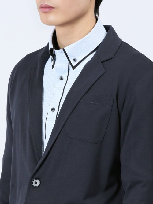 レーヨン混ストレッチ 2ボタン テーラードジャケット