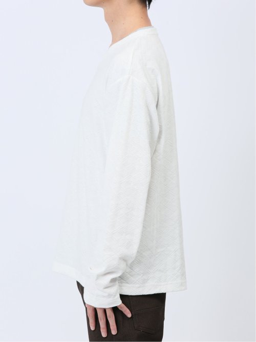 リンクスアーガイル フェイクVネック長袖Tシャツ