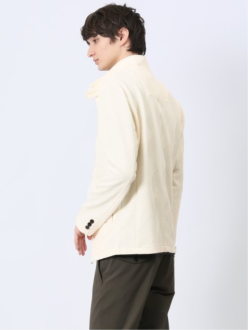 ふくれジャガード イタリアンカラージャケット