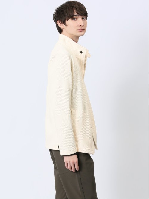 ふくれジャガード イタリアンカラージャケット(M 01白): トップス