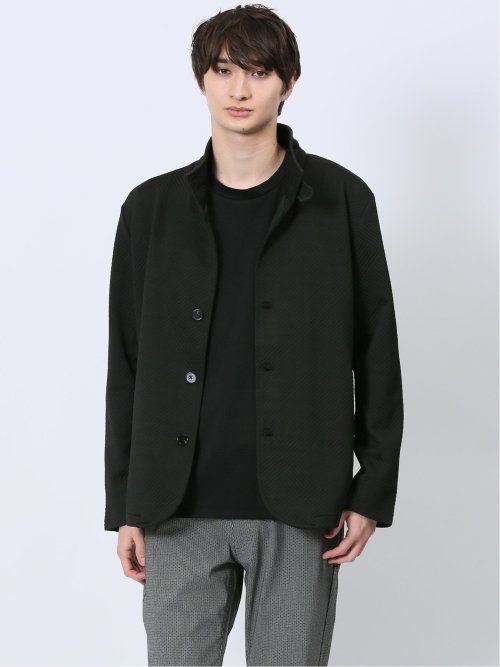 ふくれジャガード イタリアンカラージャケット