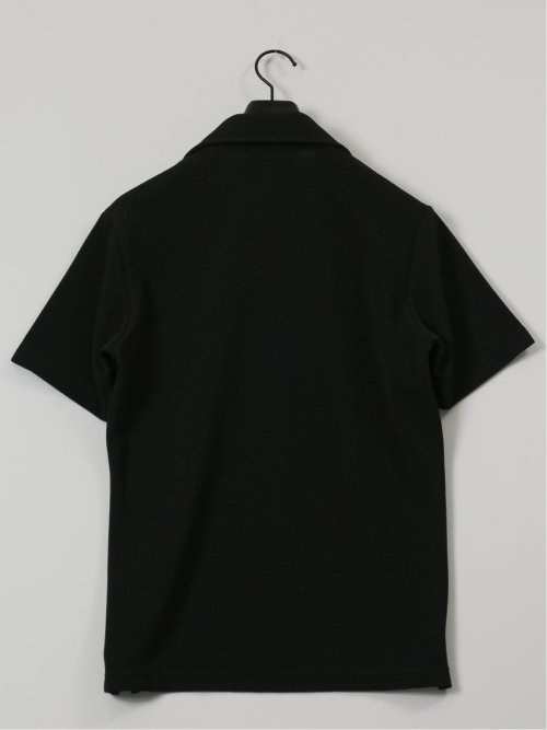 ふくれジャガード スキッパー半袖ポロシャツ