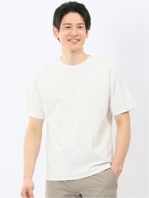 リンクス ストライプ クルーネック 半袖 Tシャツ