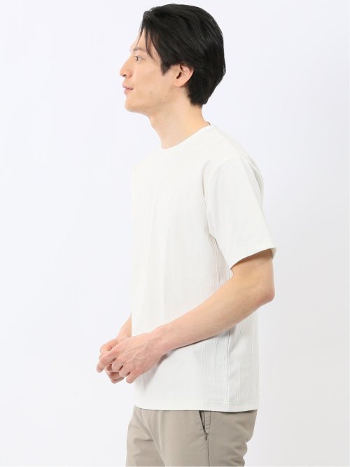 リンクス ストライプ クルーネック 半袖 Tシャツ