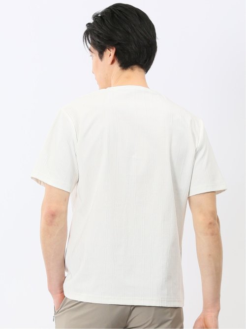 リンクス ストライプ クルーネック 半袖 Tシャツ