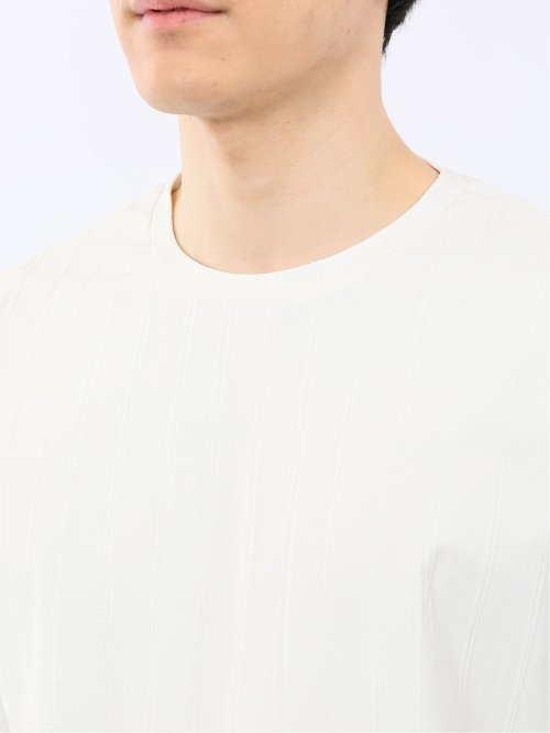 リンクス ストライプ クルーネック 半袖 Tシャツ