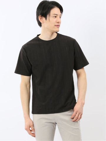 リンクス ストライプ クルーネック 半袖 Tシャツ