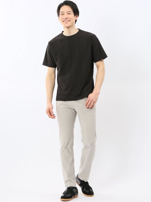 リンクス ストライプ クルーネック 半袖 Tシャツ