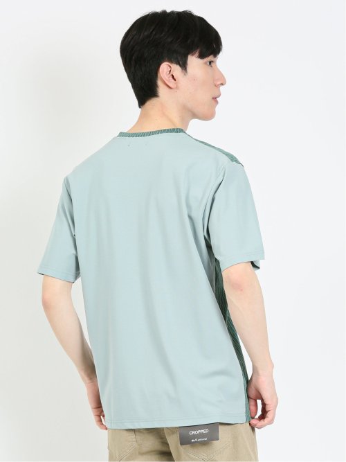 ケーブル切替 Vネック半袖Tシャツ