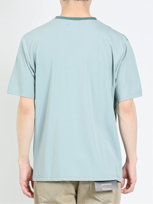 ケーブル切替 Vネック半袖Tシャツ