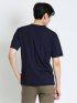 ケーブル切替 Vネック半袖Tシャツ