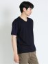 ケーブル切替 Vネック半袖Tシャツ