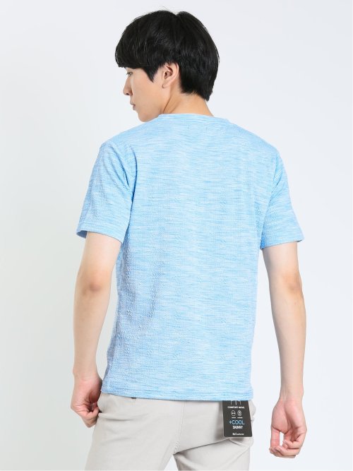 ふくれケーブル クルーネック半袖Tシャツ