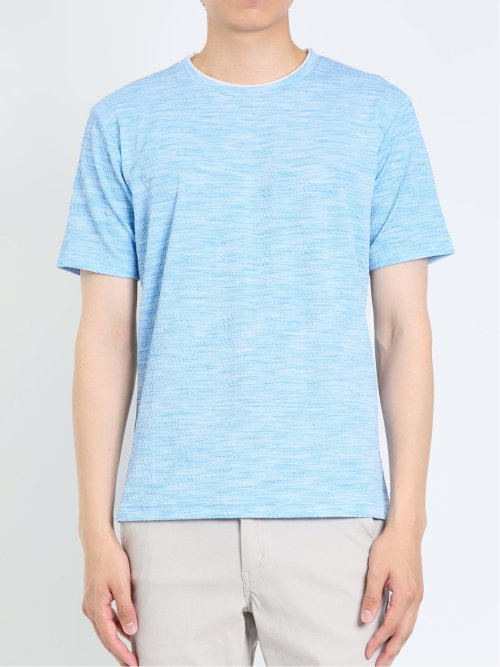 ふくれケーブル クルーネック半袖Tシャツ