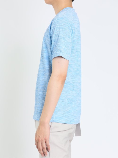 ふくれケーブル クルーネック半袖Tシャツ