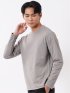 Tシャツ メンズ 長袖 Vネック 格子 ジャガード