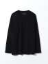 Tシャツ メンズ 長袖 ストレッチ クルーネック 幾何学 ジャガード カットモール