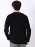Tシャツ メンズ 長袖 ストレッチ クルーネック 幾何学 ジャガード カットモール
