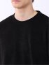 Tシャツ メンズ 長袖 ストレッチ クルーネック 幾何学 ジャガード カットモール