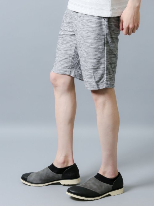 メランジ7分袖パーカー＆ショーツ アンサンブル