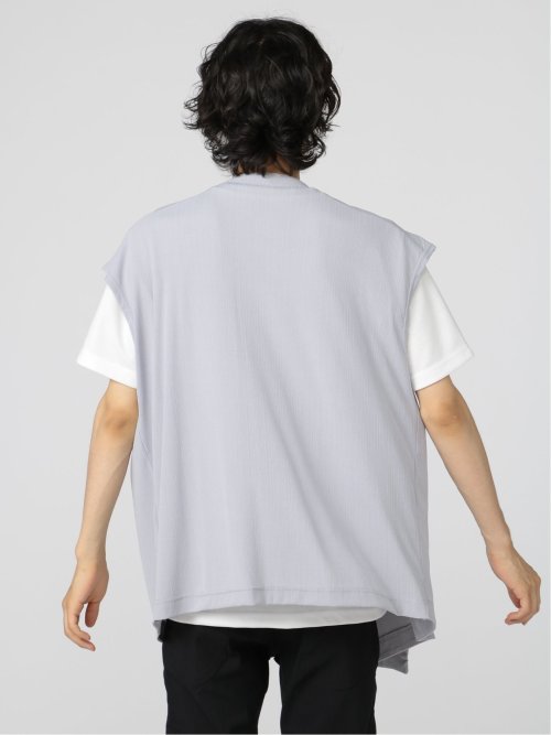 ノースリーブカーディガン&半袖Tシャツ アンサンブル