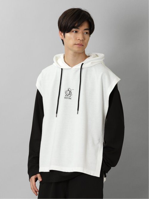 ベストパーカー&長袖Tシャツ アンサンブル