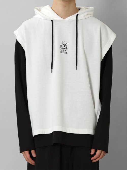 ベストパーカー&長袖Tシャツ アンサンブル