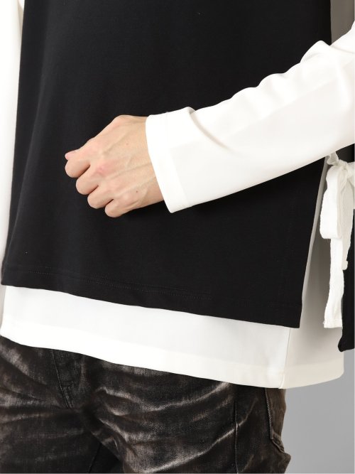 ベストパーカー&長袖Tシャツ アンサンブル