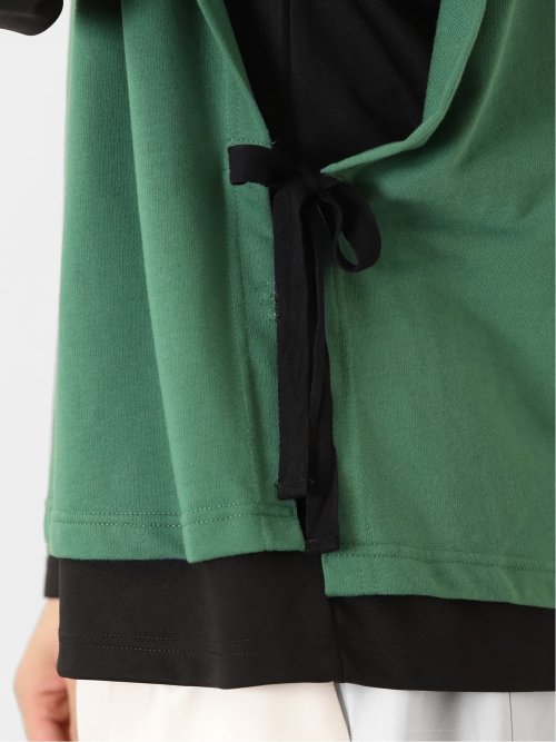 ベストパーカー&長袖Tシャツ アンサンブル