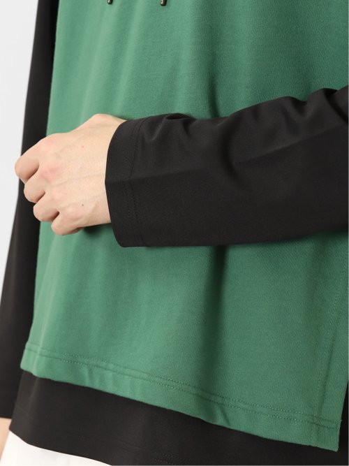 ベストパーカー&長袖Tシャツ アンサンブル