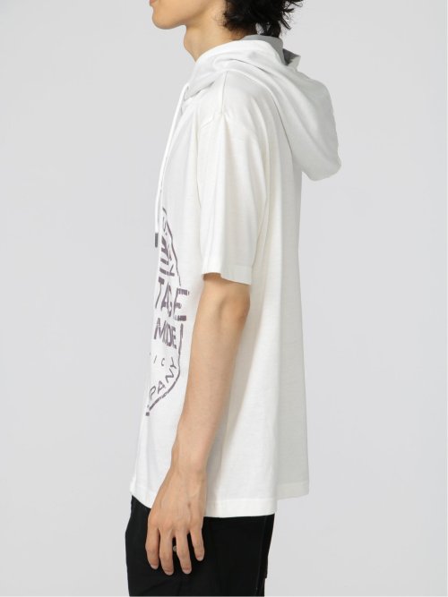 切替カレッジ 半袖ルーズTパーカー