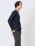 ヘリンボンジャガード フェイクVネック長袖Tシャツ