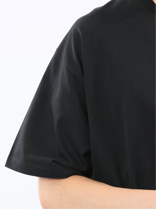 綿天竺 レース刺繍 クルーネック半袖Tシャツ