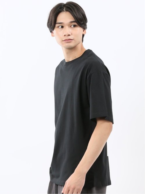 綿天竺 レース刺繍 クルーネック半袖Tシャツ