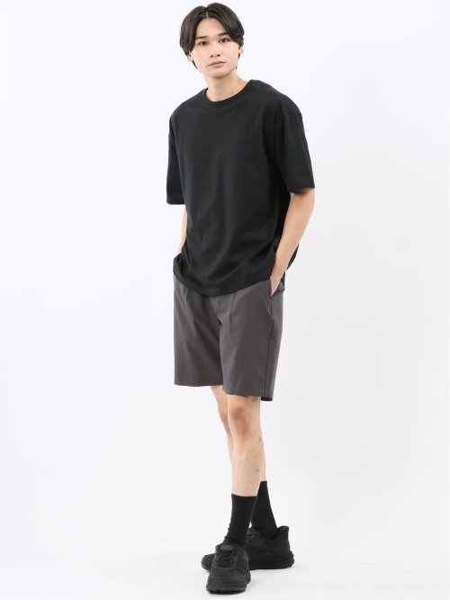 綿天竺 レース刺繍 クルーネック半袖Tシャツ