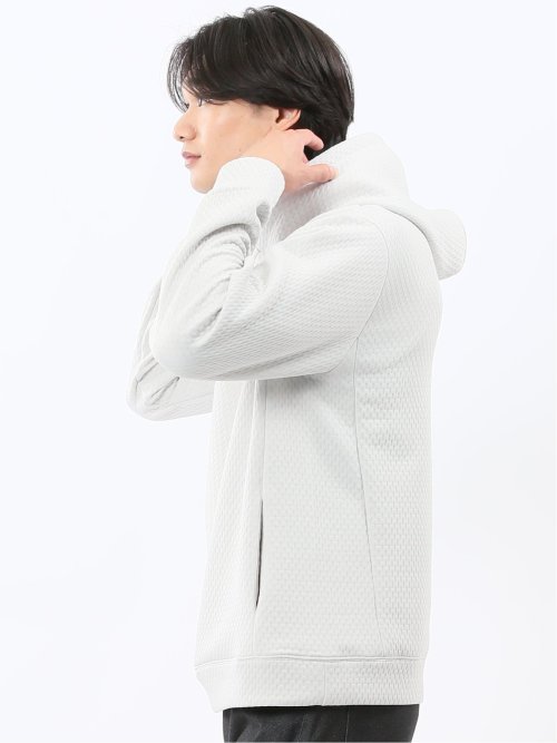 ふくれジャガード 長袖プルパーカー