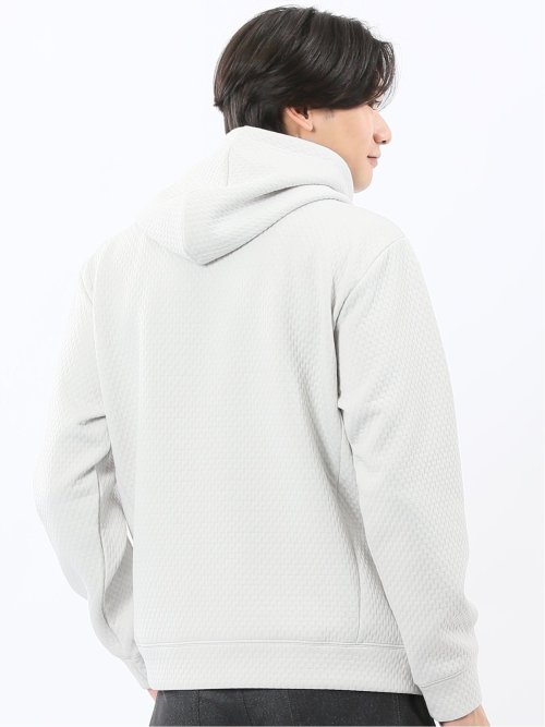 ふくれジャガード 長袖プルパーカー