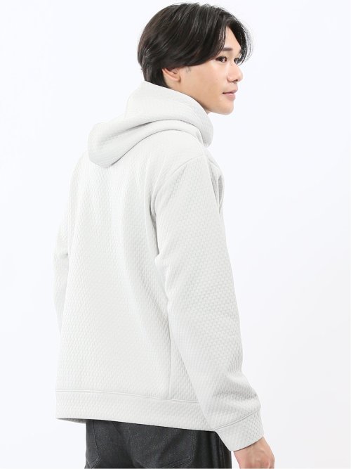 ふくれジャガード 長袖プルパーカー