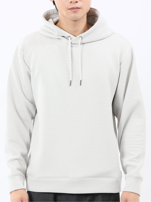 ふくれジャガード 長袖プルパーカー