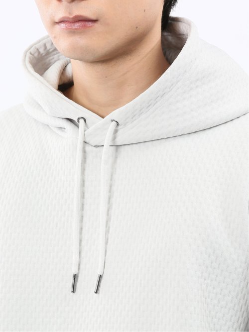 ふくれジャガード 長袖プルパーカー